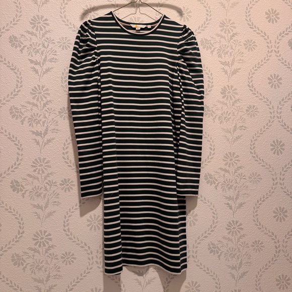 NWOT Boden Imogen Green Striped Dress - Picture 2 of 5